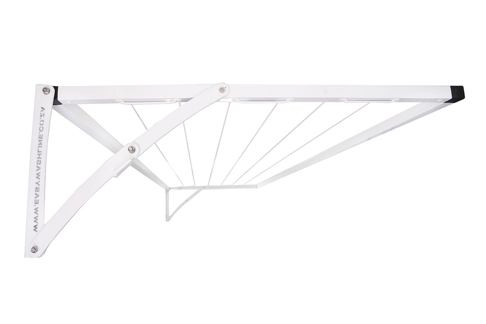 White Foldaway Washline - Aluminium Bracket