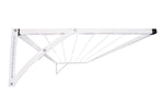 White Foldaway Washline - Aluminium Bracket
